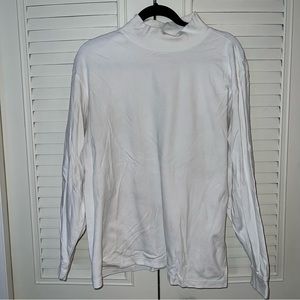 L.L. Bean White Turtleneck Size Large
